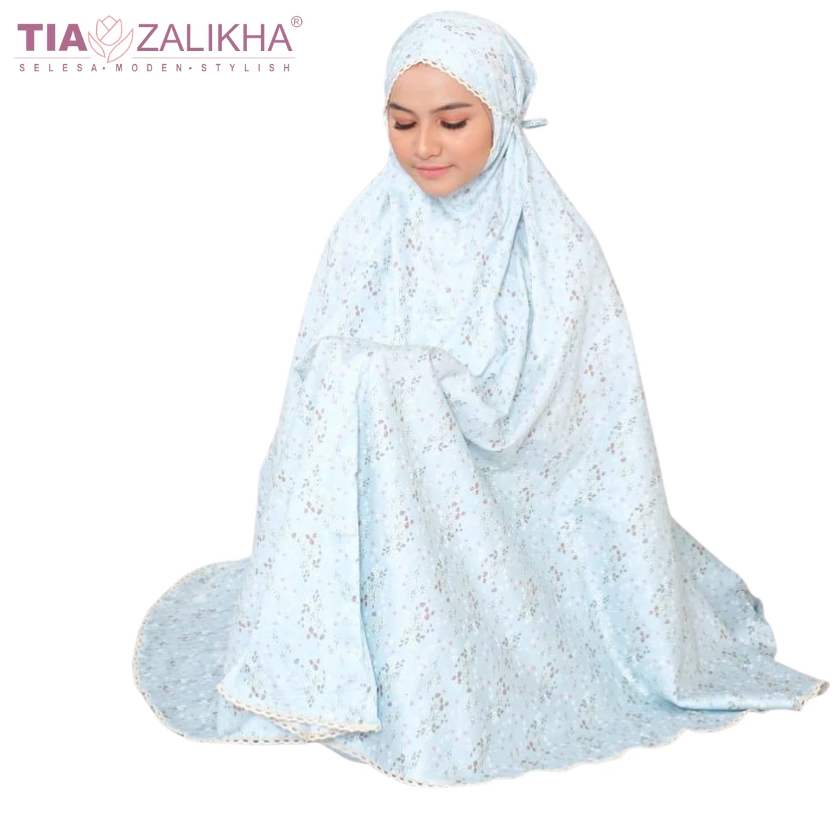 Telekung Dahlia Collection - blue