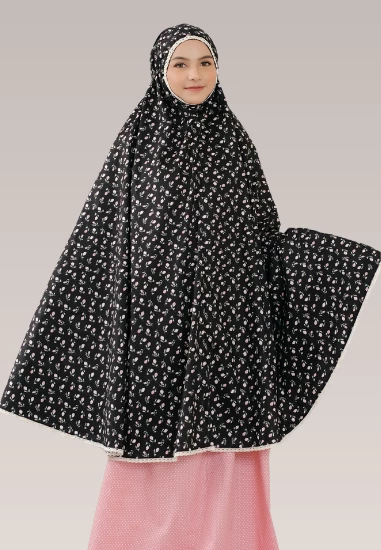 Telekung Khadeja Collection - Black
