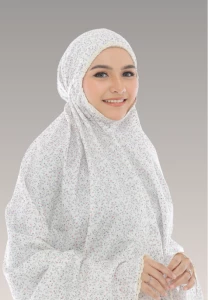 Telekung Aurora Bloom Collection - Lily Mist