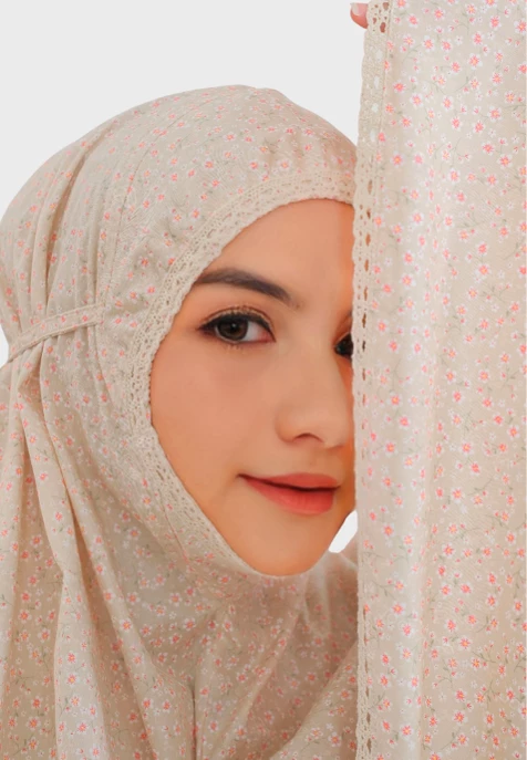 Telekung Seroja Collection - cream